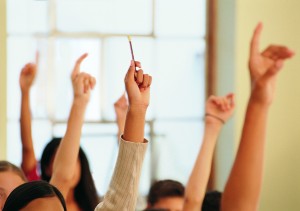 Arms in the air