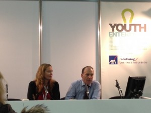 Naomi Timperley and Simon Hughes MP at Youth Enterprise Live 2012