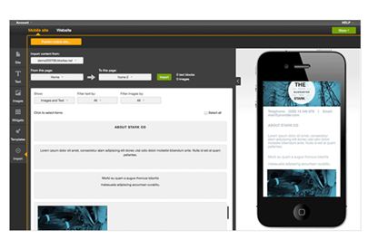 Mobile Web Site Creator