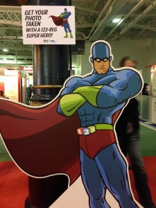 Have your photo taken with the 123-reg superhero