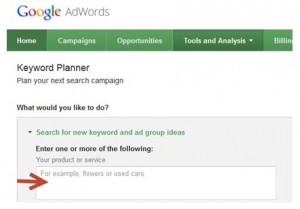 Google AdWords Adding Keywords