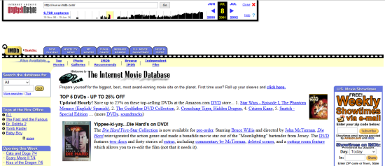 imdb waybackmachine