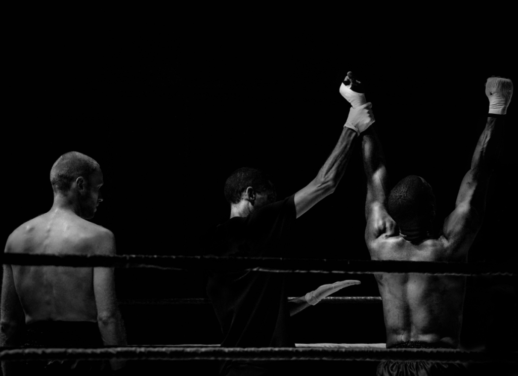 Boxers in ring