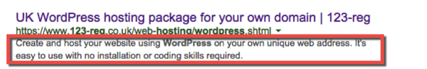 meta description example