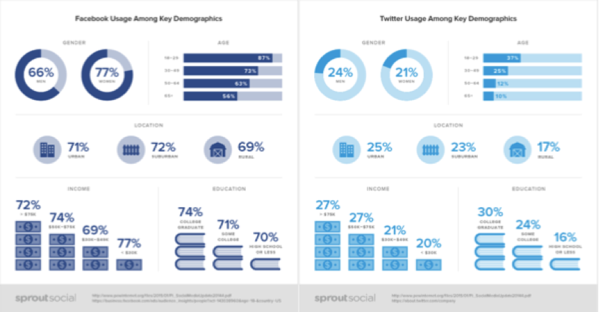 Facebook and Twitter demographics