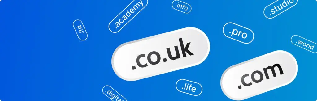 Search over 400+ domain extensions