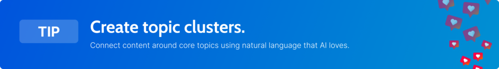 Create topic clusters