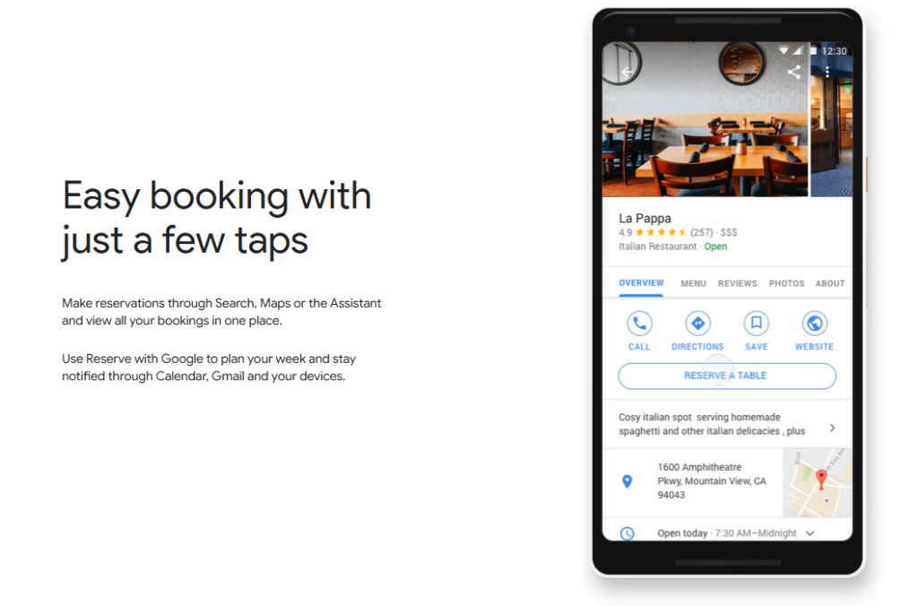What is Reserve with Google?