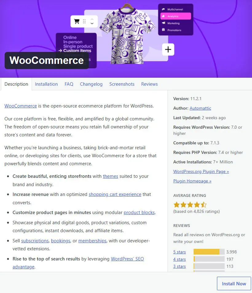 Woo Commerce Plugin Install