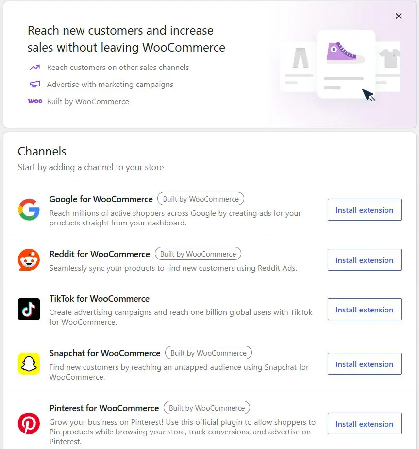 WooCommerce Marketing Add Ons
