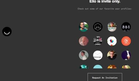 Ello - Opening invite screen