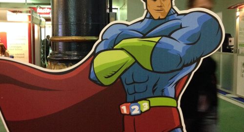 Have your photo taken with the 123-reg superhero