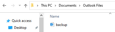 View backup file