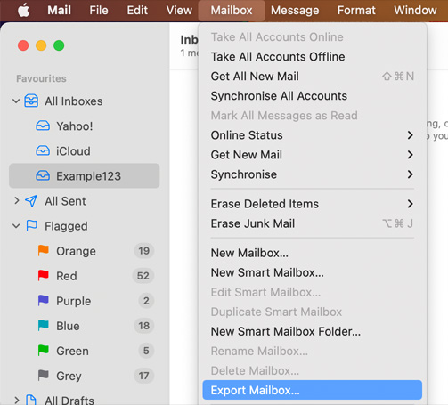 Select Export Mailbox