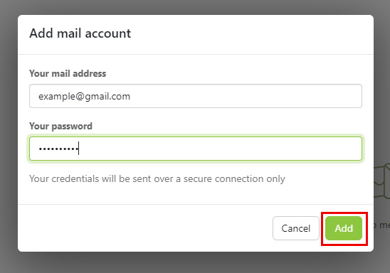 Enter Gmail details