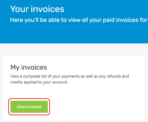 Select View Invoices