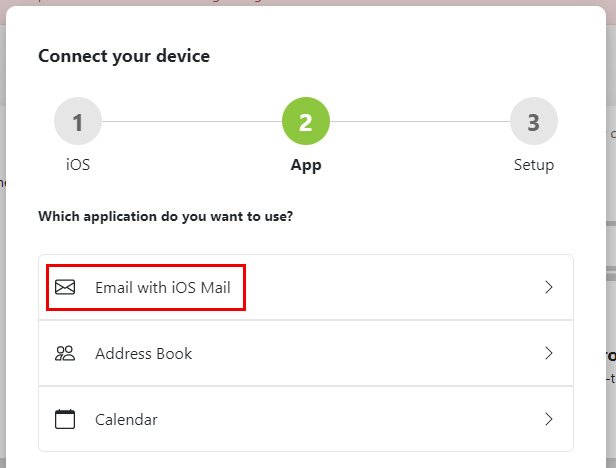 Select Email option