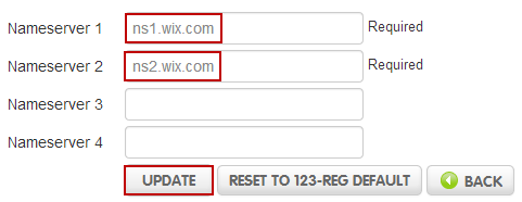 Enter Wix details