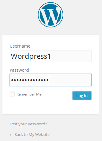enter your username and password