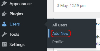 Select Add New User