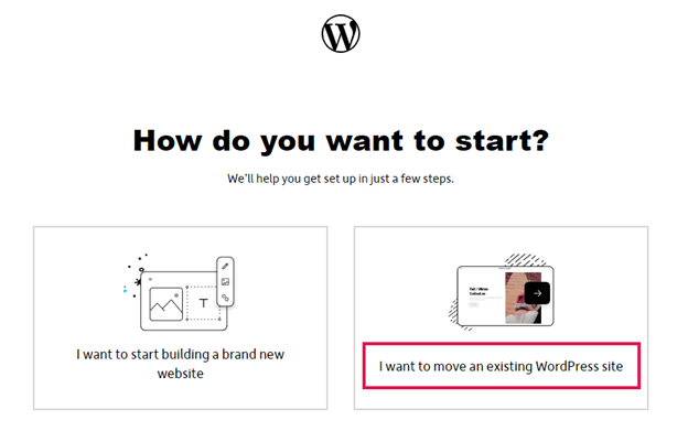 Move existing WordPress site