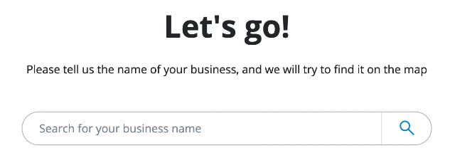 Enter business name