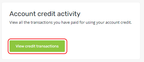 Select View credit transactions