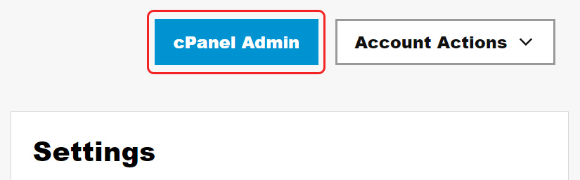 Select cPanel Admin