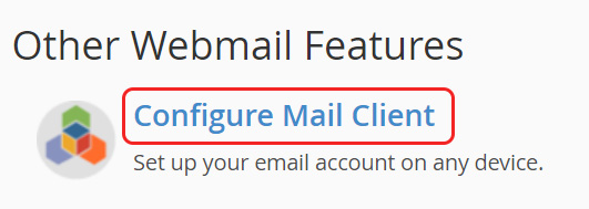 Click Configure Mail Client