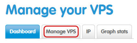 Select Manage VPS