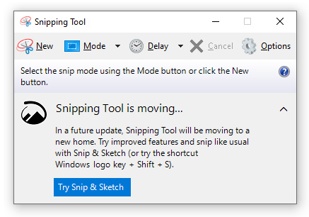 View Snipping Tool